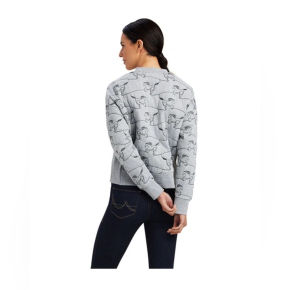 NWOT Ariat Women's Contour Equine Embroidered Crew Sweatshirt. Medium - Picture 2 of 9